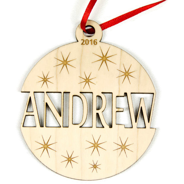 Baby's First Christmas Ornament Personalized Ball Ornament - Little Wooden Wonders