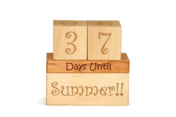 Countdown Calendar Blocks for Christmas, Birthday, Summer, and Vacation Ornament