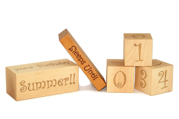 Countdown Calendar Blocks for Christmas, Birthday, Summer, and Vacation Ornament