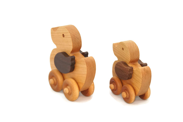 Wooden Toy Car - Duck Set - Personalized - Handmade Montessori Toy