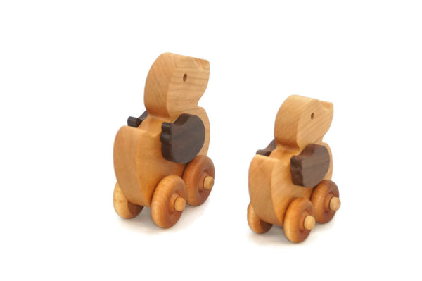 Wooden Toy Car - Duck Set - Personalized - Handmade Montessori Toy