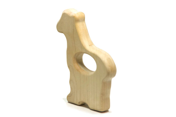 Wooden Baby Rattle - Giraffe Baby Rattle - Little Wooden Wonders