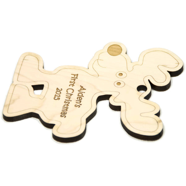 Baby's First Christmas Christmas Ornament Reindeer Christmas Personalized - Little Wooden Wonders