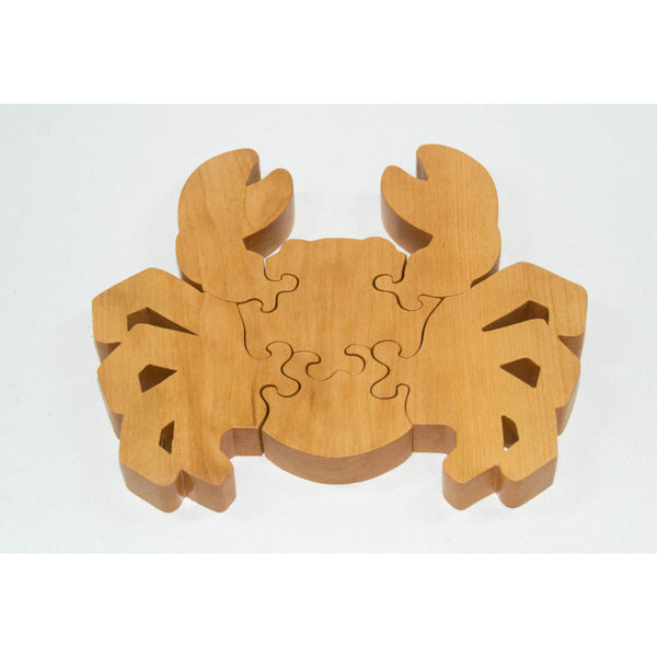 Wooden Animal Puzzle Crab Puzzle Engraved and Personalized For Children - Little Wooden Wonders