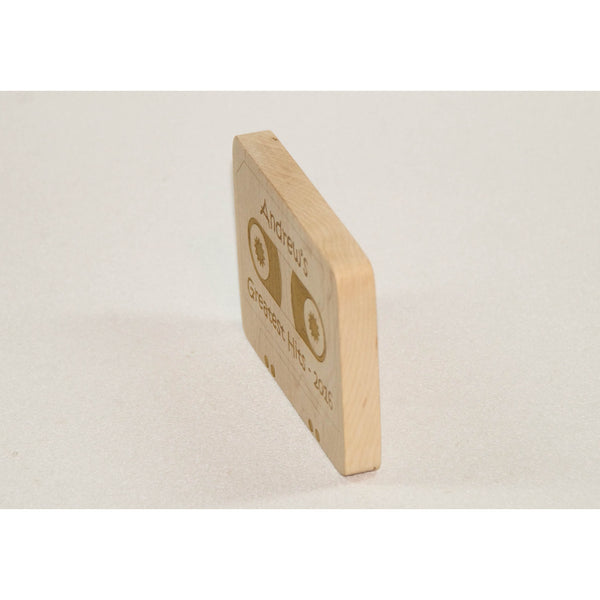 Wooden teether cassette tape personalized baby teething toy - Little Wooden Wonders