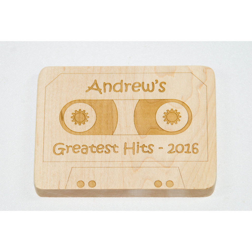 Wooden teether cassette tape personalized baby teething toy - Little Wooden Wonders