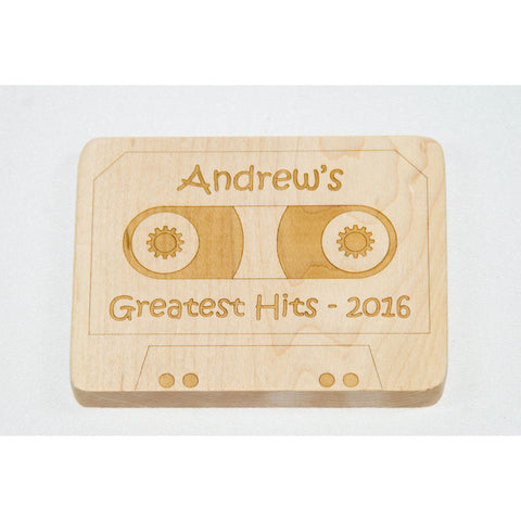 Wooden teether cassette tape personalized baby teething toy - Little Wooden Wonders