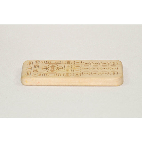 Wooden Baby Teether Remote Control Personalized Baby Toddler Toy - Little Wooden Wonders