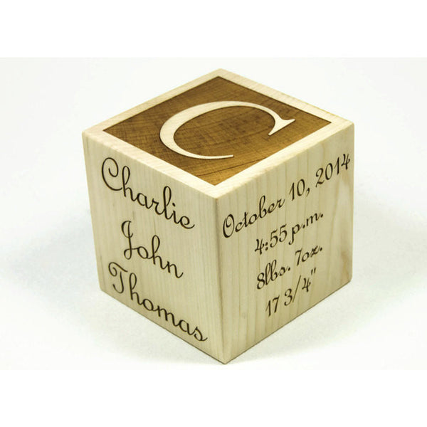 Personalized Baby Blocks, 3 inch Baby Block, Newborn, Birthday, Baptism Gift, Baby Shower Gift - Little Wooden Wonders
