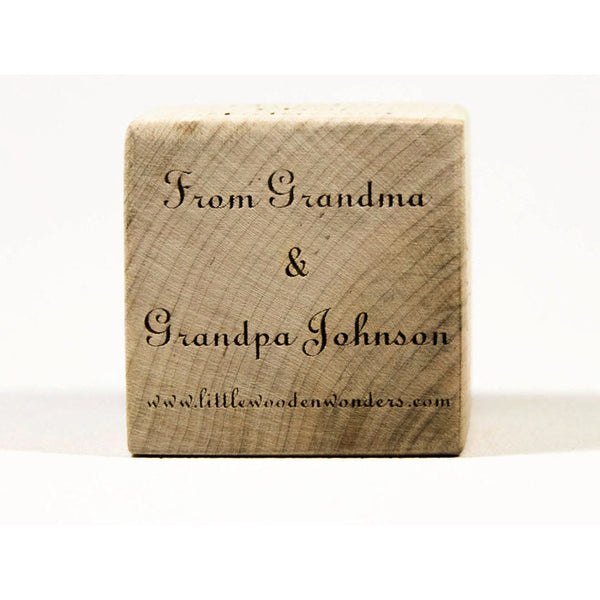 Personalized Wooden Baby Blocks, 2 inch baby block, Baby Shower Gift, Baptism Gift Baby Blocks - Little Wooden Wonders