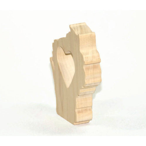 Wooden Baby Teether State of Wisconsin Personalized Baby Teething Toy - Little Wooden Wonders