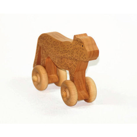 Wooden Toy Car, Leopard Wood Car, Jaguar Toy, Toddler Toy Car, Personalized Gift Toy for Babies, Toddlers and Preschool - Little Wooden Wonders