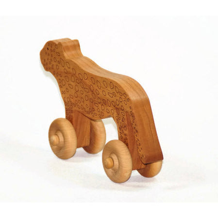 Wooden Toy Car, Leopard Wood Car, Jaguar Toy, Toddler Toy Car, Personalized Gift Toy for Babies, Toddlers and Preschool - Little Wooden Wonders