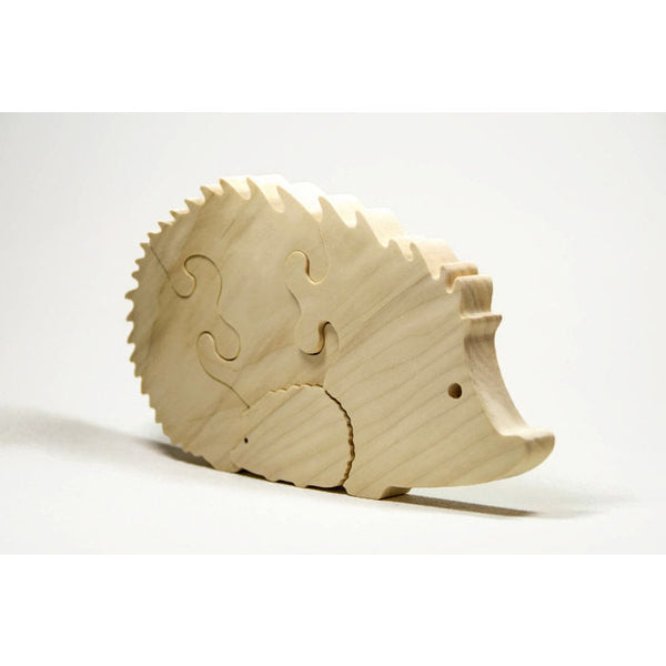 Hedgehog Puzzle Wood Baby Hedgehog Eco Friendly and Green for Toddlers and Children Personalized - Little Wooden Wonders