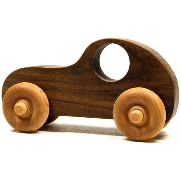 Wooden Toy Car - Personalized Toy Car, Race car push toy for kids, children, boys, and girls - Little Wooden Wonders
