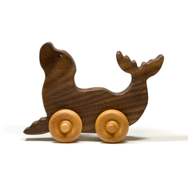 Wooden Toy Car, Wood Car Seal Animal Wooden Toy - Children's Toy, Toddler Toy - Personalized Gift for Children Personalized Gift for Kids - Little Wooden Wonders