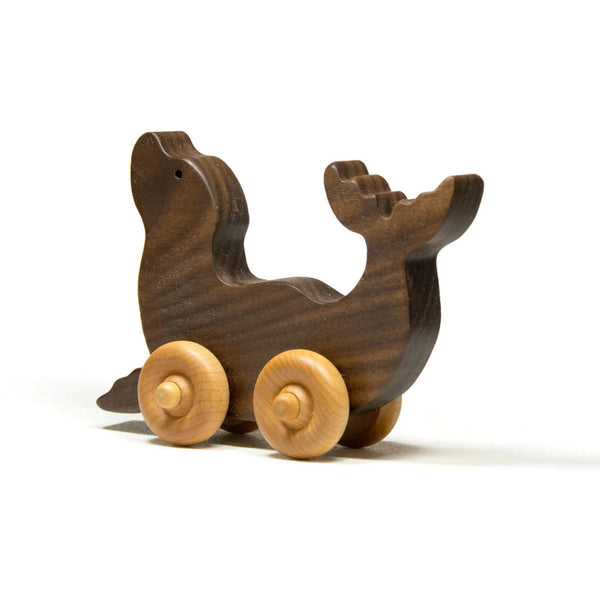 Wooden Toy Car, Wood Car Seal Animal Wooden Toy - Children's Toy, Toddler Toy - Personalized Gift for Children Personalized Gift for Kids - Little Wooden Wonders