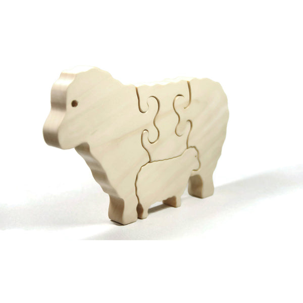 Wooden Puzzle Personalized Children and Toddler Toy Sheep Farm Animal Puzzle - Little Wooden Wonders