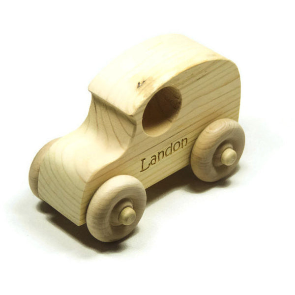 Wooden Toy Car - Personalized for Children and Toddlers - Little Wooden Wonders