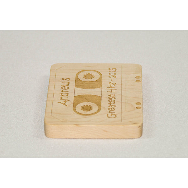 Wooden teether cassette tape personalized baby teething toy - Little Wooden Wonders
