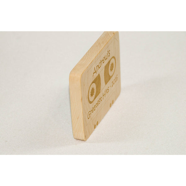 Wooden teether cassette tape personalized baby teething toy - Little Wooden Wonders