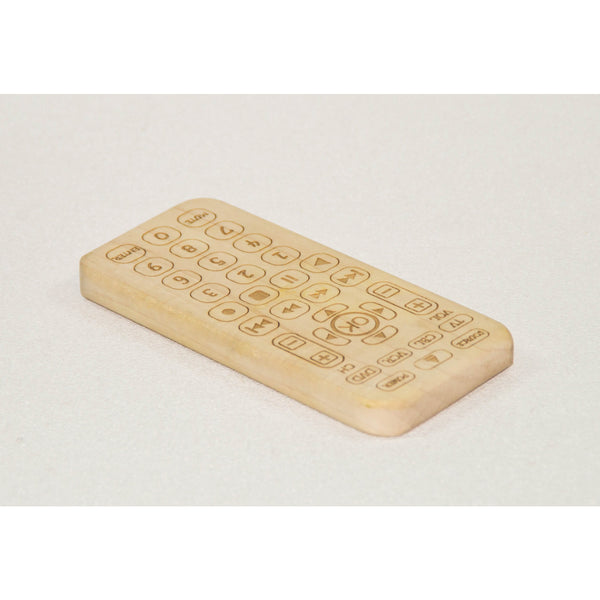 Wooden Baby Teether Remote Control Personalized Baby Toddler Toy - Little Wooden Wonders