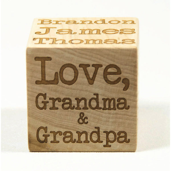 Personalized Baby Block, 2 inch Newborn Birthday Baptism Gift Custom Engraved - Little Wooden Wonders