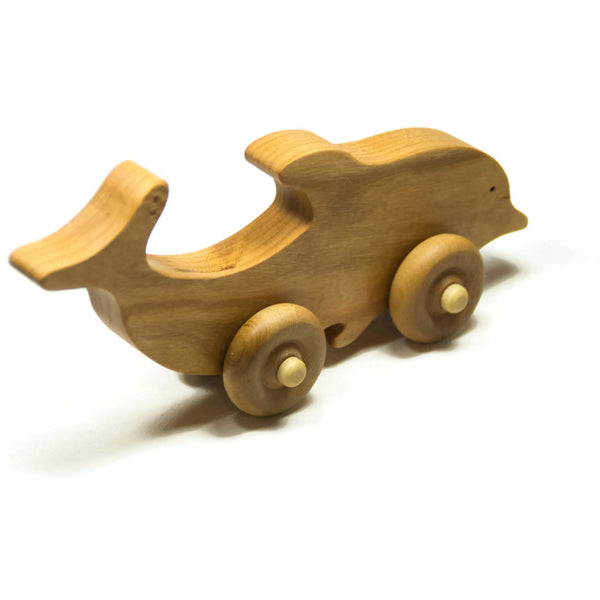 Wooden Toy Car Personalized Dolphin Animal Children Car Toy - Little Wooden Wonders