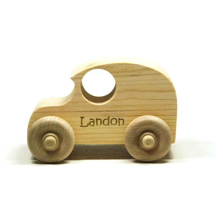 Wooden Toy Car - Personalized for Children and Toddlers - Little Wooden Wonders