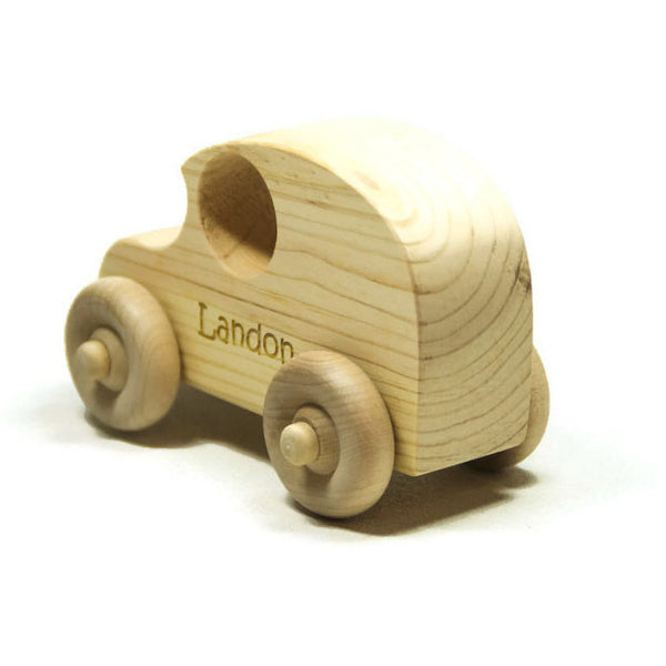 Wooden Toy Car - Personalized for Children and Toddlers - Little Wooden Wonders