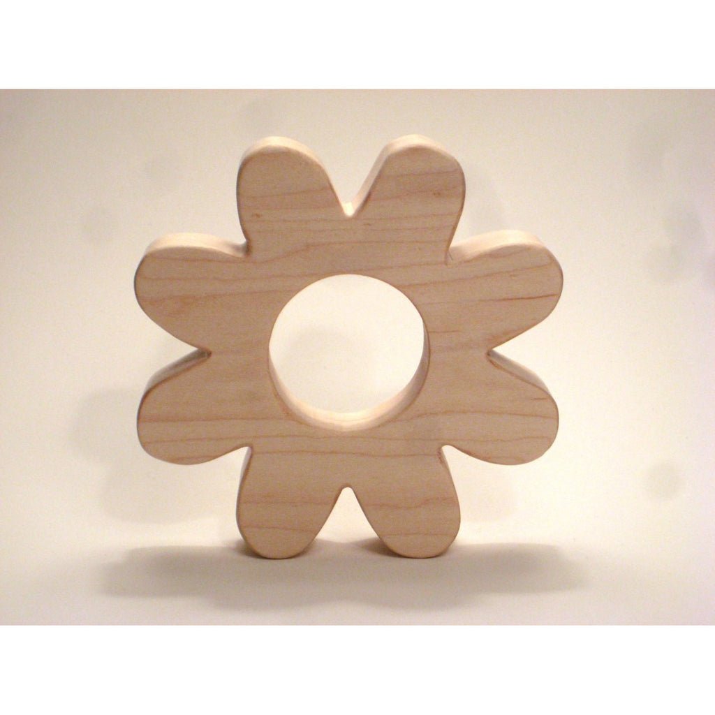 Wooden Teether Flower Teether for Infants and Toddlers - Little Wooden Wonders