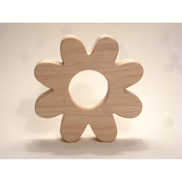 Wooden Teether Flower Teether for Infants and Toddlers - Little Wooden Wonders