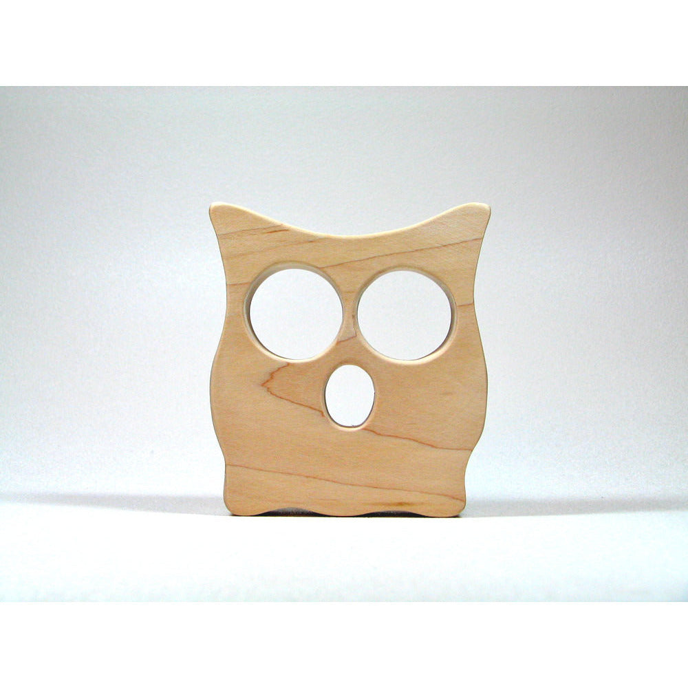 Wooden Owl Teether - All natural safe eco friendly teething toy - Little Wooden Wonders