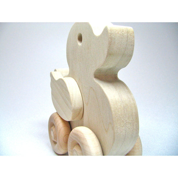 Wood Toy Duck Natural Unfinished Safe and Organic - Little Wooden Wonders