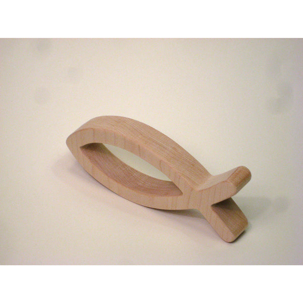 Wooden Teether Christian Fish Easter Baptism Birthday Gift perfect for any teething baby - Little Wooden Wonders