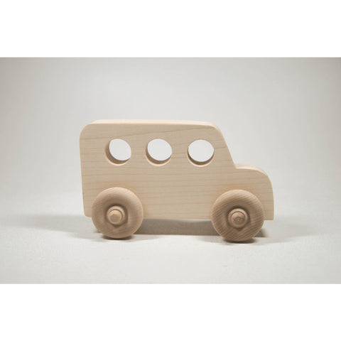 Wooden Toy Car, School Bus Toy, Personalized Toy - Little Wooden Wonders