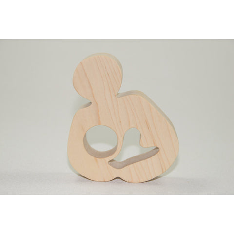 Breastfeeding Wooden Teether Natural Wood Baby Toy - Little Wooden Wonders