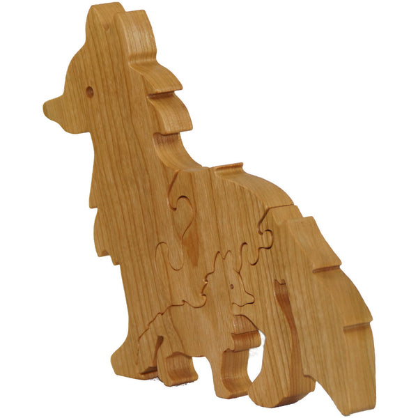 Fox Puzzle Wood Baby Fox Eco Friendly and Green for Toddlers and Children - Little Wooden Wonders
