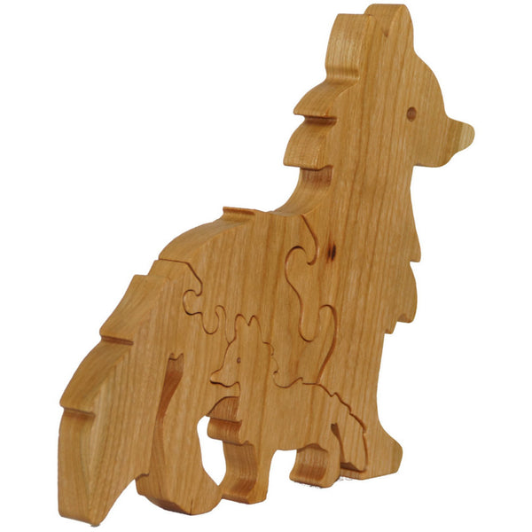 Fox Puzzle Wood Baby Fox Eco Friendly and Green for Toddlers and Children - Little Wooden Wonders