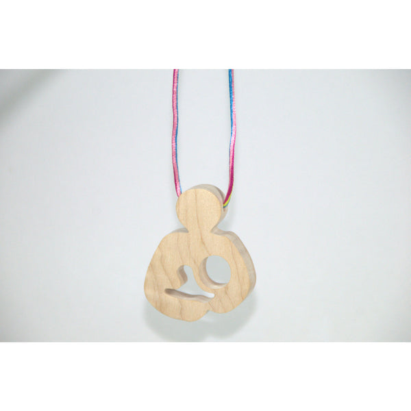Breastfeeding Wooden Teether Necklace - Natural Le Leche Style - Little Wooden Wonders