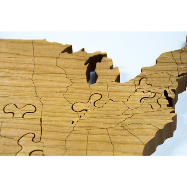 Wooden Puzzle United States Engraved Country Puzzle - Little Wooden Wonders