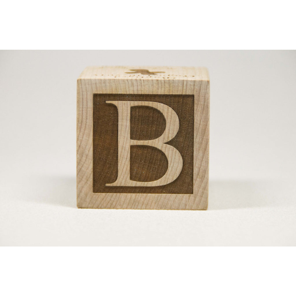 Personalized Wooden Baby Block, 2 inch Newborn Baptism Gift Custom Engraved - Little Wooden Wonders
