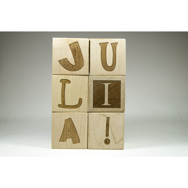 Personalized Wood Name Blocks Letter Custom Blocks for Nursery, baby shower, christmas - Little Wooden Wonders
