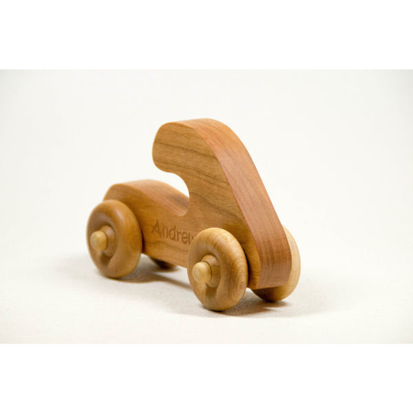 Wooden Toy Push Toy Car Toddler and Baby Childrens Toy, Personalized - Little Wooden Wonders