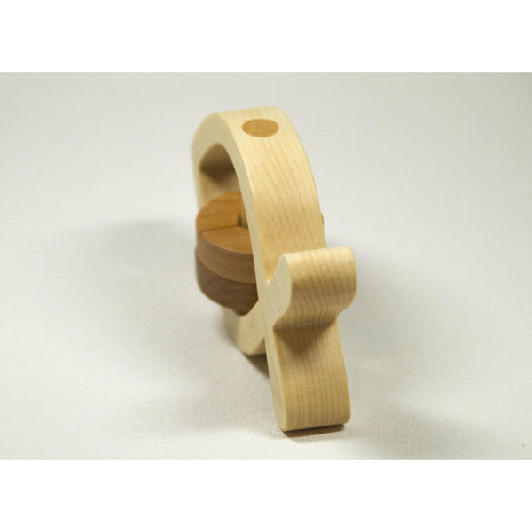 Wooden Baby Rattle Christian Fish - Personalized Baptism Baby Toy Baby Gift - Little Wooden Wonders