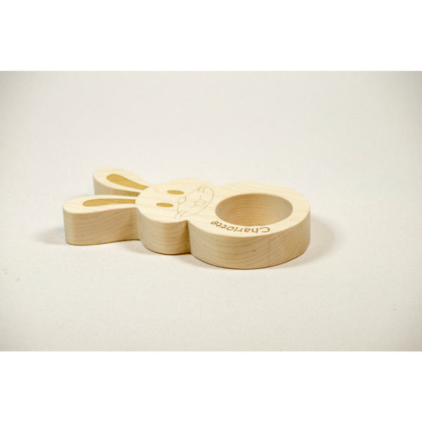 Wooden Baby Teether  Bunny Shaped for Easter Personalized for FREE - Little Wooden Wonders