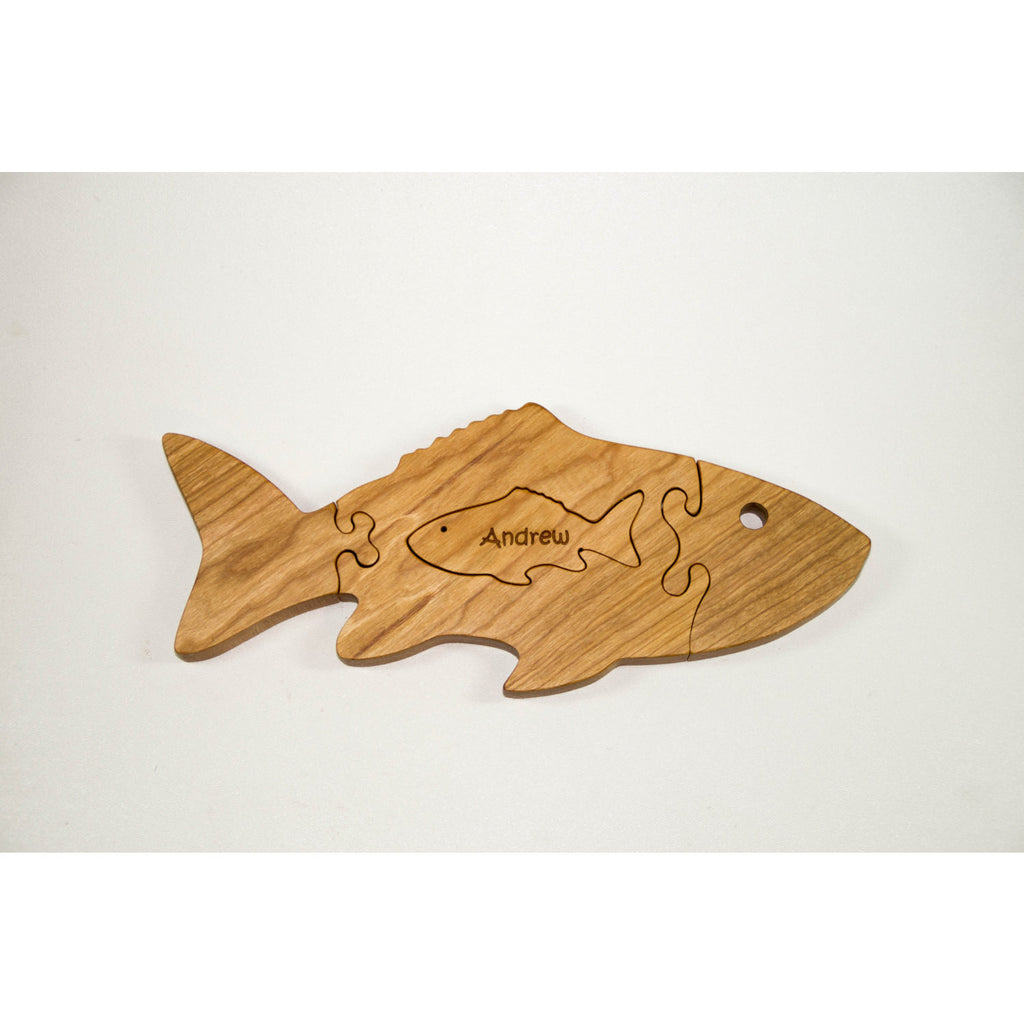 Wooden Puzzle - Fish Puzzle - Children's Toy - Personalized for Free - Little Wooden Wonders