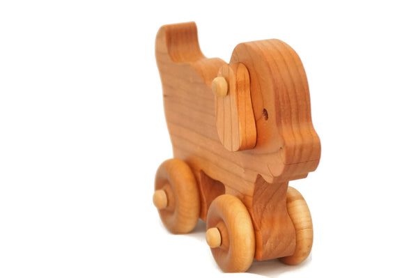 Wooden Toy Car - Puppy Dog - Personalized - Handmade Montessori Toy